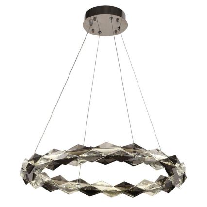 LED Dimbare kristallen hanglamp aan een snoer LED/40W/230V 3000-6500K glanzend chroom + afstandsbediening