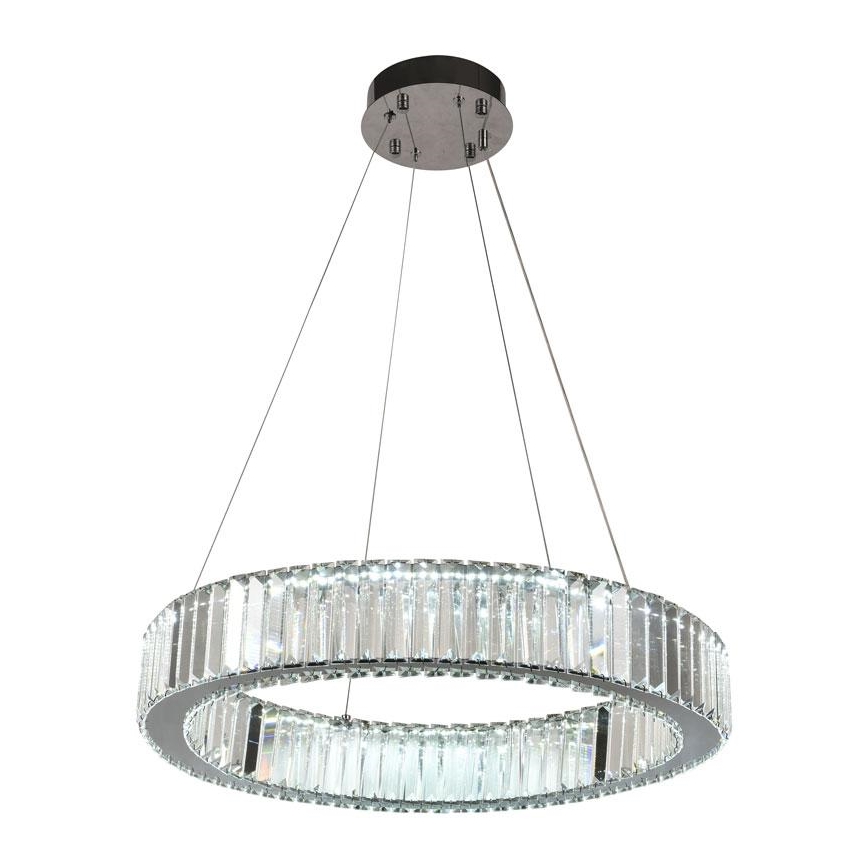 LED Dimbare kristallen hanglamp aan een snoer LED/40W/230V 3000-6500K glanzend chroom + afstandsbediening