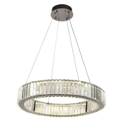 LED Dimbaar kristal Hanglamp aan een touw LED/40W/230V 3000-6500K chroom + afstandsbediening