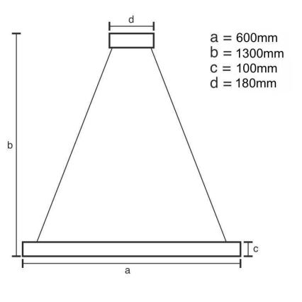 LED Dimbaar kristal Hanglamp aan een touw LED/40W/230V 3000-6500K chroom + afstandsbediening