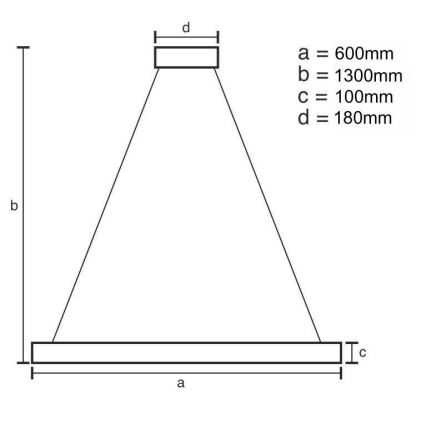 LED Dimbaar kristal Hanglamp aan een touw LED/40W/230V 3000-6500K chroom/goud + afstandsbediening