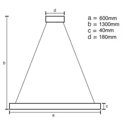 Dimbare LED hanglamp aan een koord LED/40W/230V 3000-6500K goud + afstandsbediening