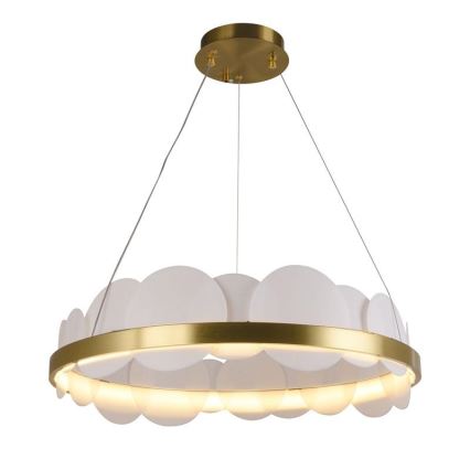 Dimbare LED hanglamp aan een koord LED/40W/230V 3000-6500K goud + afstandsbediening