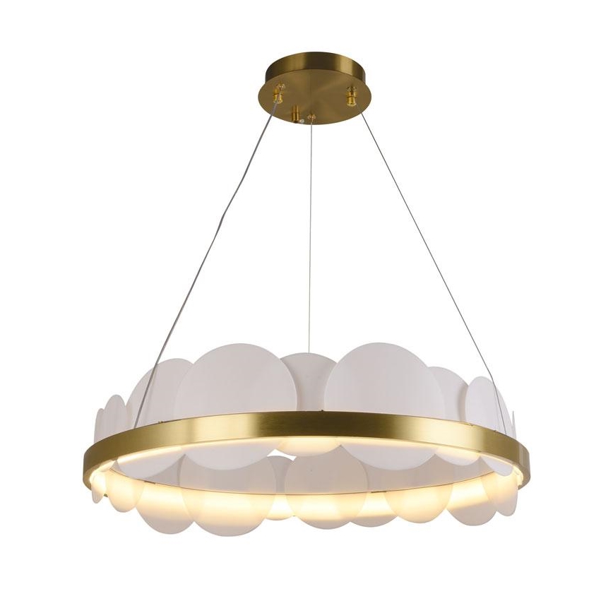 Dimbare LED hanglamp aan een koord LED/40W/230V 3000-6500K goud + afstandsbediening