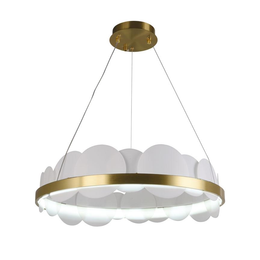 Dimbare LED hanglamp aan een koord LED/40W/230V 3000-6500K goud + afstandsbediening