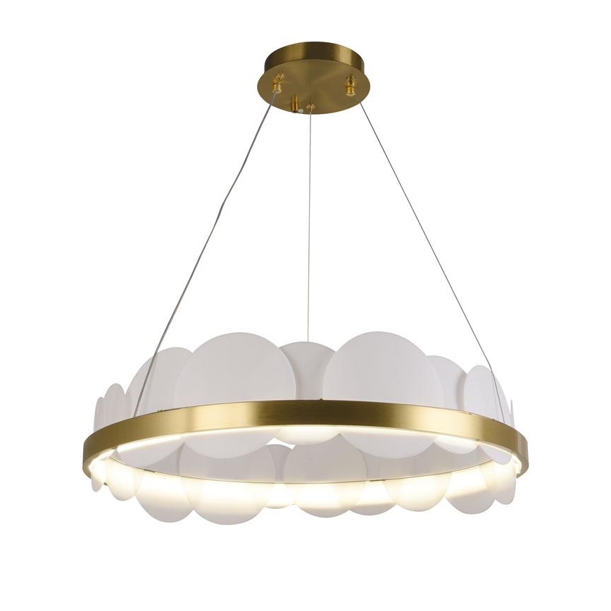 Dimbare LED hanglamp aan een koord LED/40W/230V 3000-6500K goud + afstandsbediening