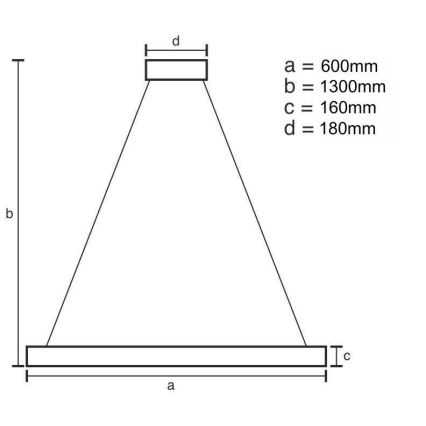 Dimbare LED hanglamp aan een koord LED/40W/230V 3000-6500K goud + afstandsbediening