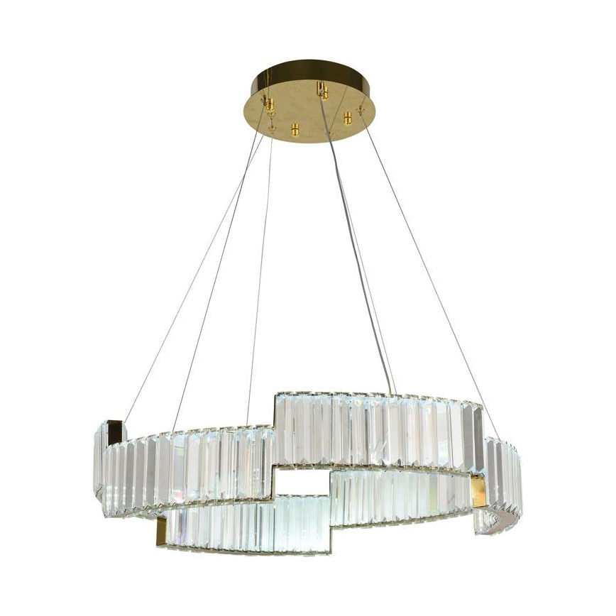 LED Dimbaar kristal Hanglamp aan een touw LED/40W/230V 3000-6500K goud + afstandsbediening