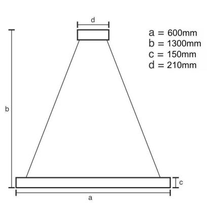 LED Dimbaar kristal Hanglamp aan een touw LED/40W/230V 3000-6500K goud + afstandsbediening