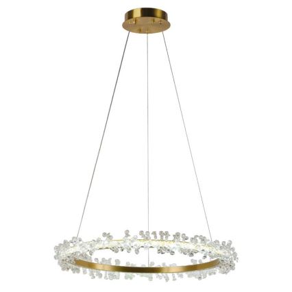 LED Dimbaar kristal Hanglamp aan een touw LED/40W/230V 3000-6500K goud + afstandsbediening