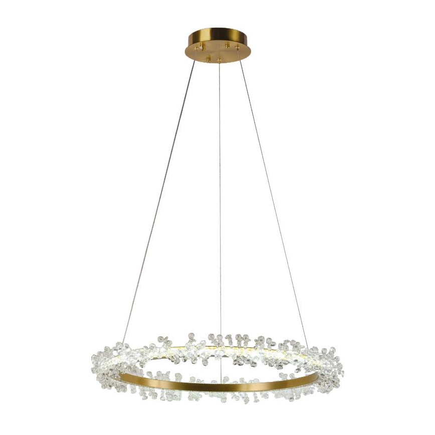 LED Dimbaar kristal Hanglamp aan een touw LED/40W/230V 3000-6500K goud + afstandsbediening