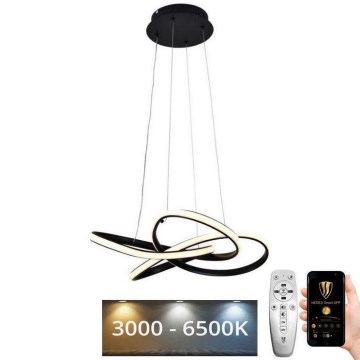 Dimbare LED hanglamp aan een koord LED/40W/230V 3000-6500K zwart + afstandsbediening