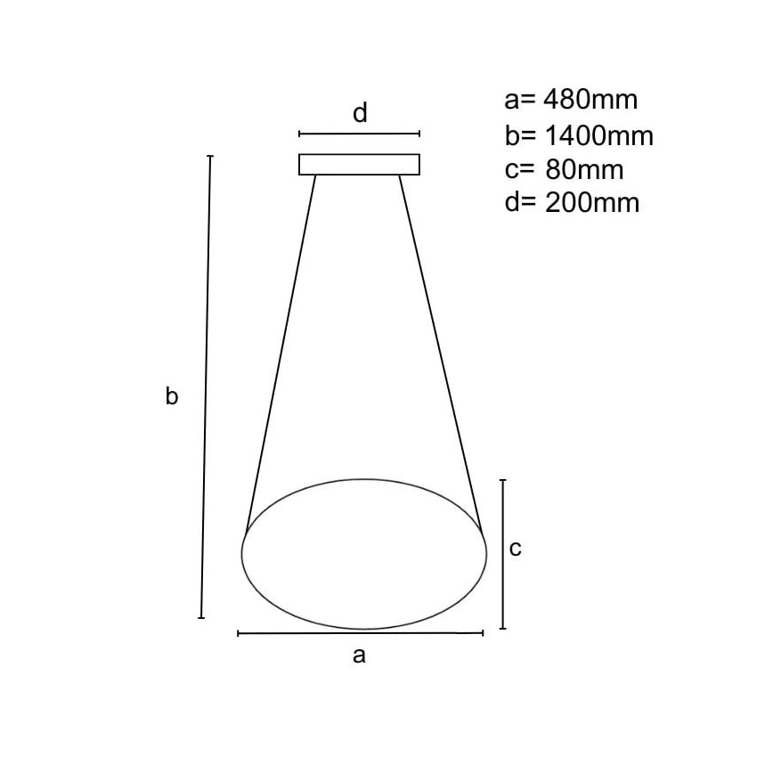Dimbare LED hanglamp aan een koord LED/40W/230V 3000-6500K zwart + afstandsbediening