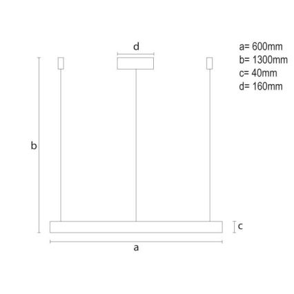Dimbare LED hanglamp aan een koord LED/42W/230V 3000-6500K + afstandsbediening