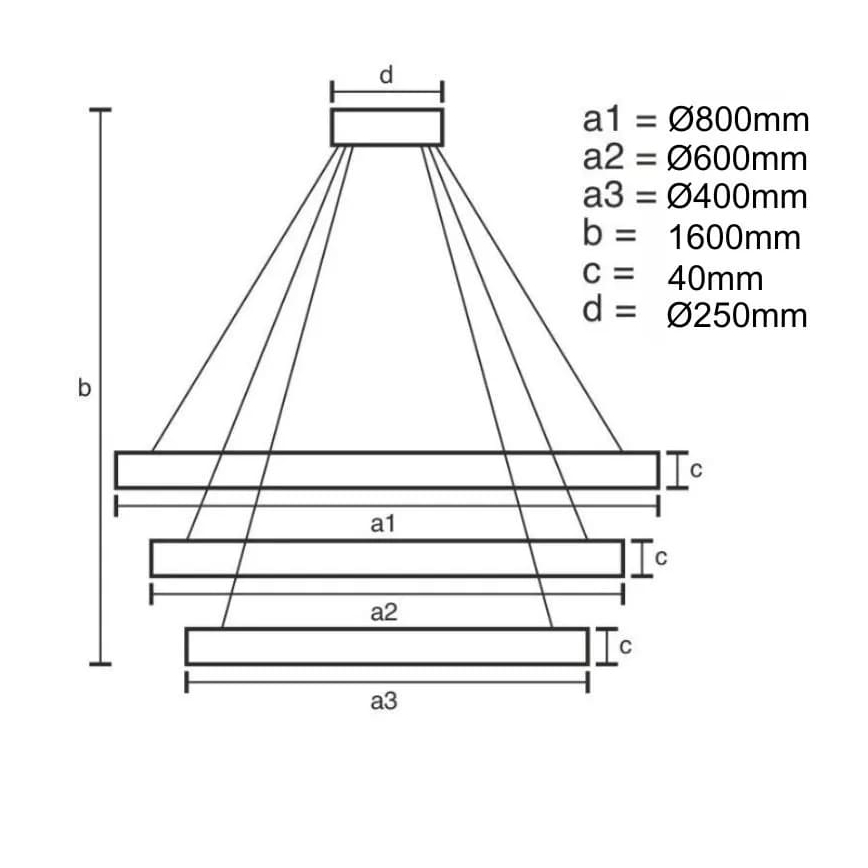 Dimbare LED hanglamp aan een koord LED/45W/230V 3000-6500K + afstandsbediening