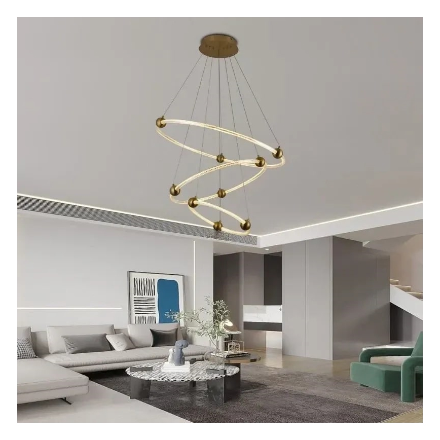 Dimbare LED hanglamp aan een koord LED/45W/230V 3000-6500K diameter 80 cm + afstandsbediening