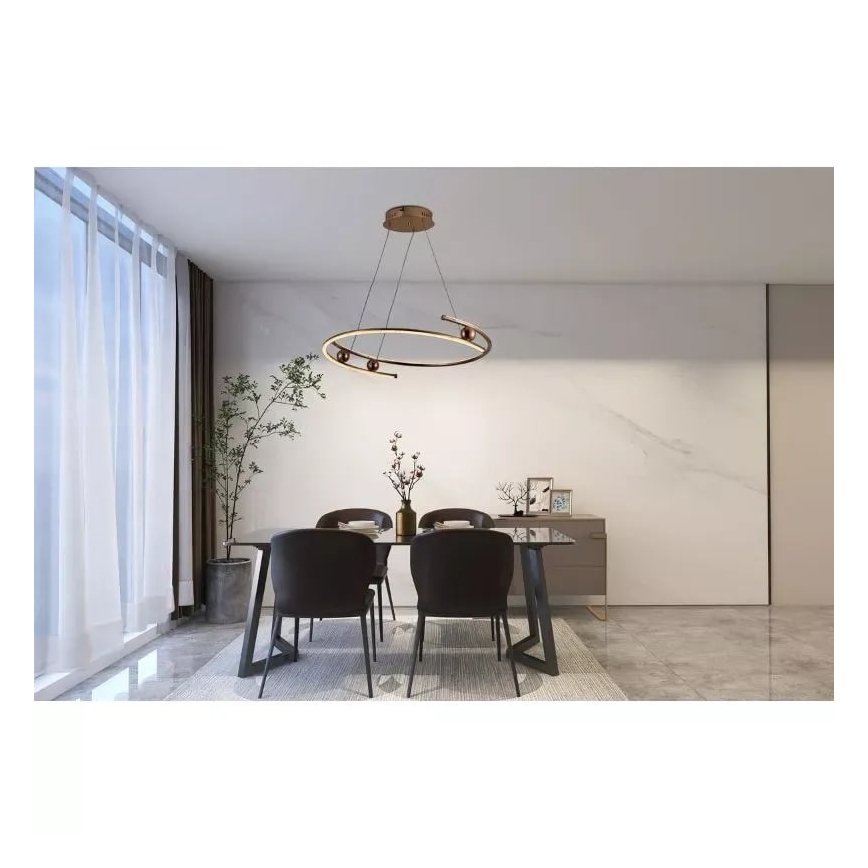 Dimbare LED hanglamp aan een koord LED/50W/230V 3000-6500K + afstandsbediening