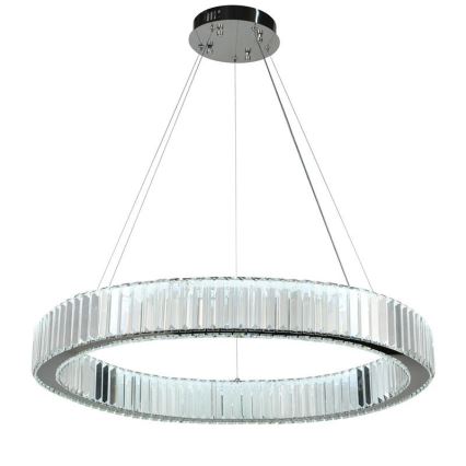 LED Dimbaar kristal Hanglamp aan een touw LED/50W/230V 3000-6500K chroom + afstandsbediening