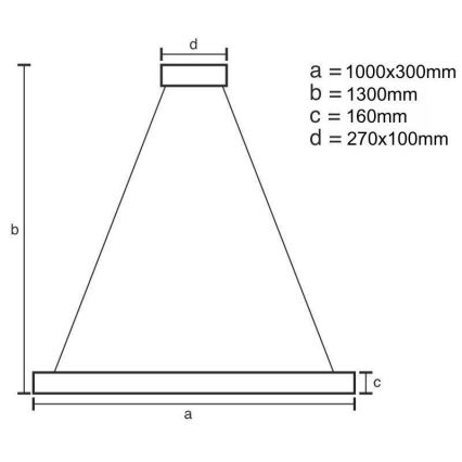 Dimbare LED hanglamp aan een koord LED/50W/230V 3000-6500K goud + afstandsbediening