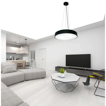 Dimbare LED hanglamp aan een koord LED/50W/230V 3000-6500K zwart + afstandsbediening