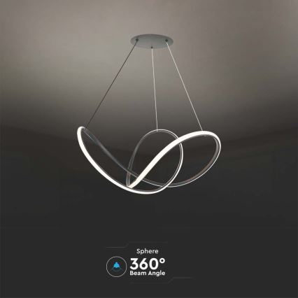 Dimbare LED hanglamp aan een koord LED/50W/230V 3000K zwart