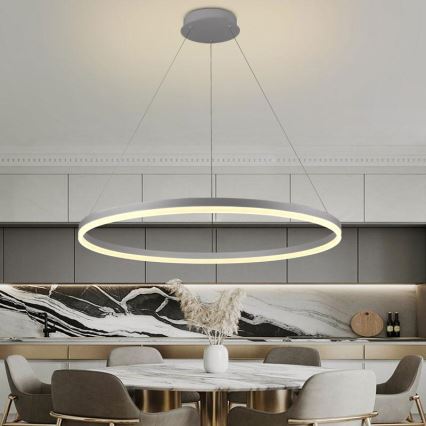 Dimbare LED hanglamp aan een koord LED/55W/230V 3000-6500K diameter 80 cm + afstandsbediening