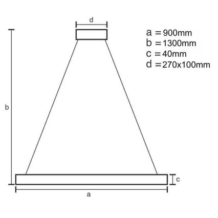 Dimbare LED hanglamp aan een koord LED/55W/230V 3000-6500K + afstandsbediening