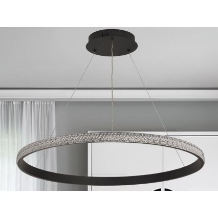 Dimbare LED hanglamp aan een koord LED/55W/230V 3000-6500K diameter 80 cm + afstandsbediening