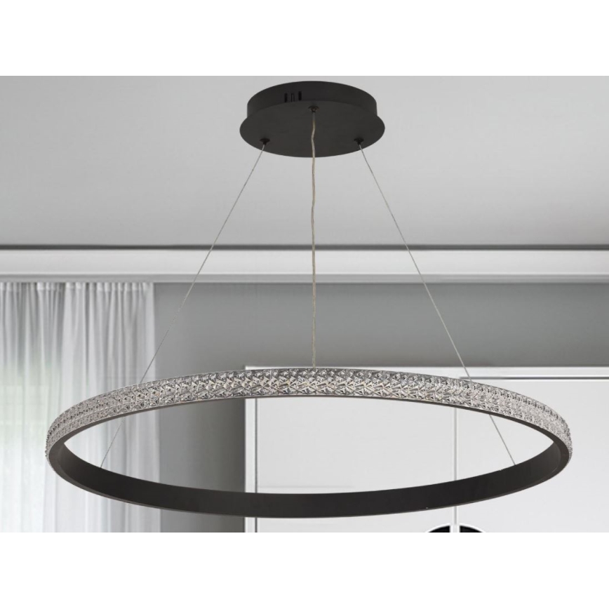 Dimbare LED hanglamp aan een koord LED/55W/230V 3000-6500K diameter 80 cm + afstandsbediening