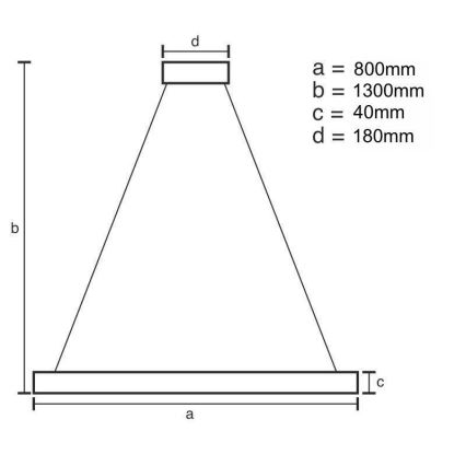 Dimbare LED hanglamp aan een koord LED/55W/230V 3000-6500K goud + afstandsbediening