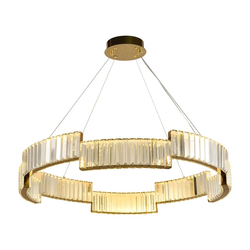 LED Dimbaar kristal Hanglamp aan een touw LED/60W/230V 3000-6500K goud + afstandsbediening