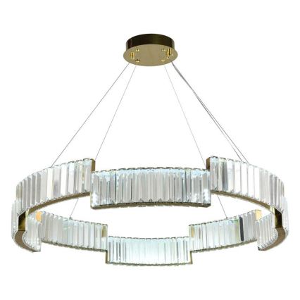 LED Dimbaar kristal Hanglamp aan een touw LED/60W/230V 3000-6500K goud + afstandsbediening