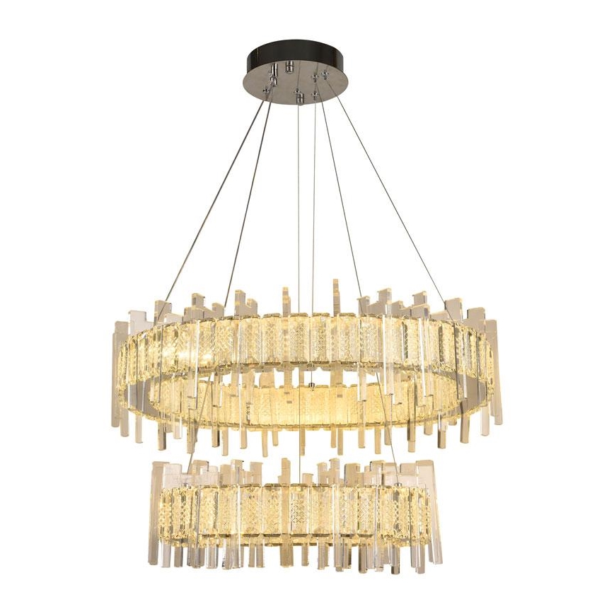 LED Dimbaar kristal Hanglamp aan een touw LED/65W/230V 3000-6500K + afstandsbediening