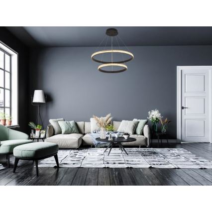 Dimbare LED hanglamp aan een koord LED/65W/230V 3000-6500K + afstandsbediening