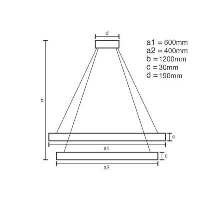 Dimbare LED hanglamp aan een koord LED/65W/230V 3000-6500K + afstandsbediening