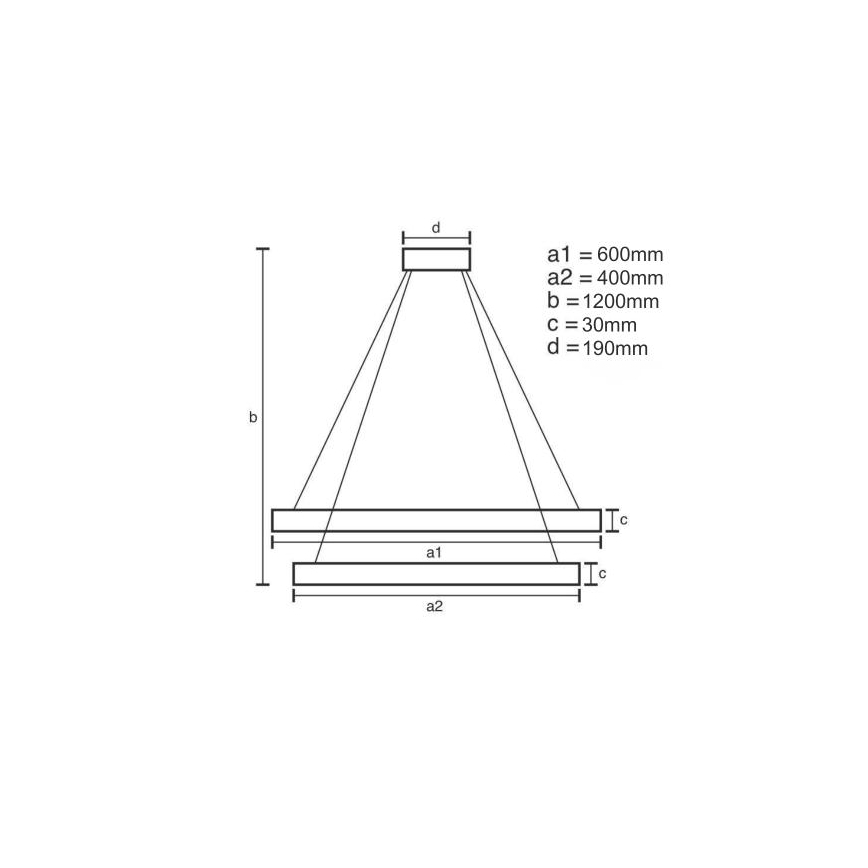 Dimbare LED hanglamp aan een koord LED/65W/230V 3000-6500K + afstandsbediening