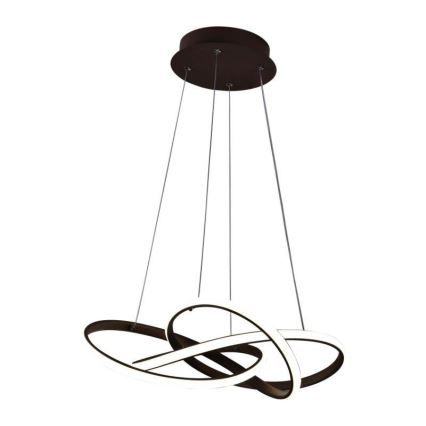 Dimbare LED hanglamp aan een koord LED/65W/230V 3000-6500K bruin + afstandsbediening