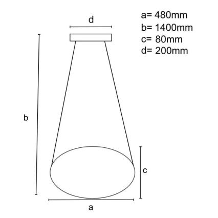 Dimbare LED hanglamp aan een koord LED/65W/230V 3000-6500K chroom + afstandsbediening