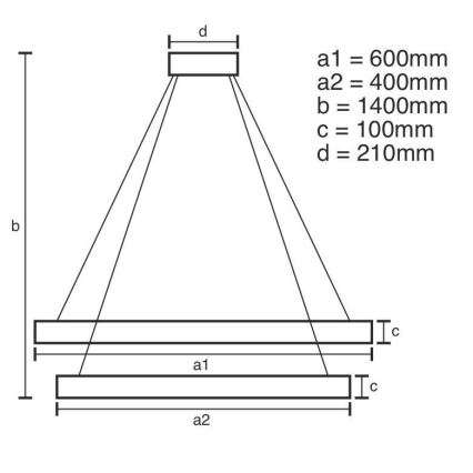 LED Dimbare kristallen hanglamp aan een snoer LED/65W/230V 3000-6500K glanzend chroom + afstandsbediening