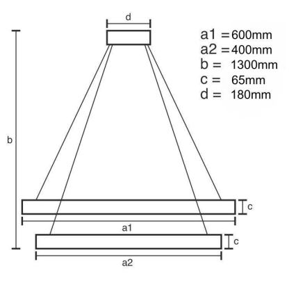 LED Dimbare kristallen hanglamp aan een snoer LED/65W/230V 3000-6500K glanzend chroom + afstandsbediening