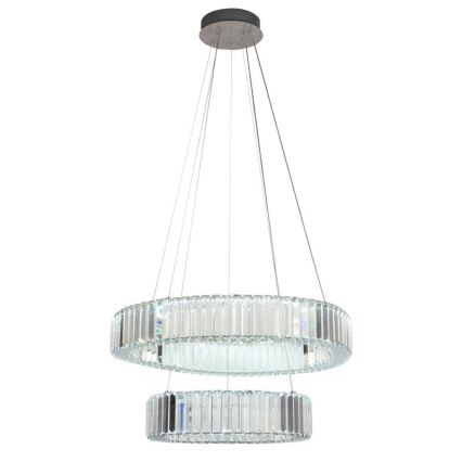 LED Dimbaar kristal Hanglamp aan een touw LED/65W/230V 3000-6500K chroom + afstandsbediening