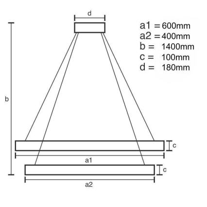 LED Dimbare kristallen hanglamp aan een snoer LED/65W/230V 3000-6500K glanzend chroom + afstandsbediening