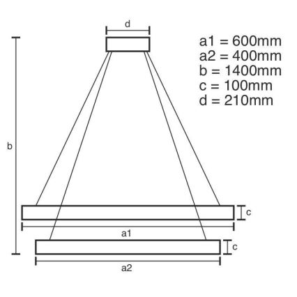 LED Dimbaar kristal Hanglamp aan een touw LED/65W/230V 3000-6500K chroom/goud + afstandsbediening