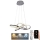 Dimbare LED hanglamp aan een koord LED/65W/230V 3000-6500K diameter 48 cm grijs + afstandsbediening
