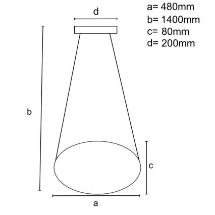 Dimbare LED hanglamp aan een koord LED/65W/230V 3000-6500K goud + afstandsbediening