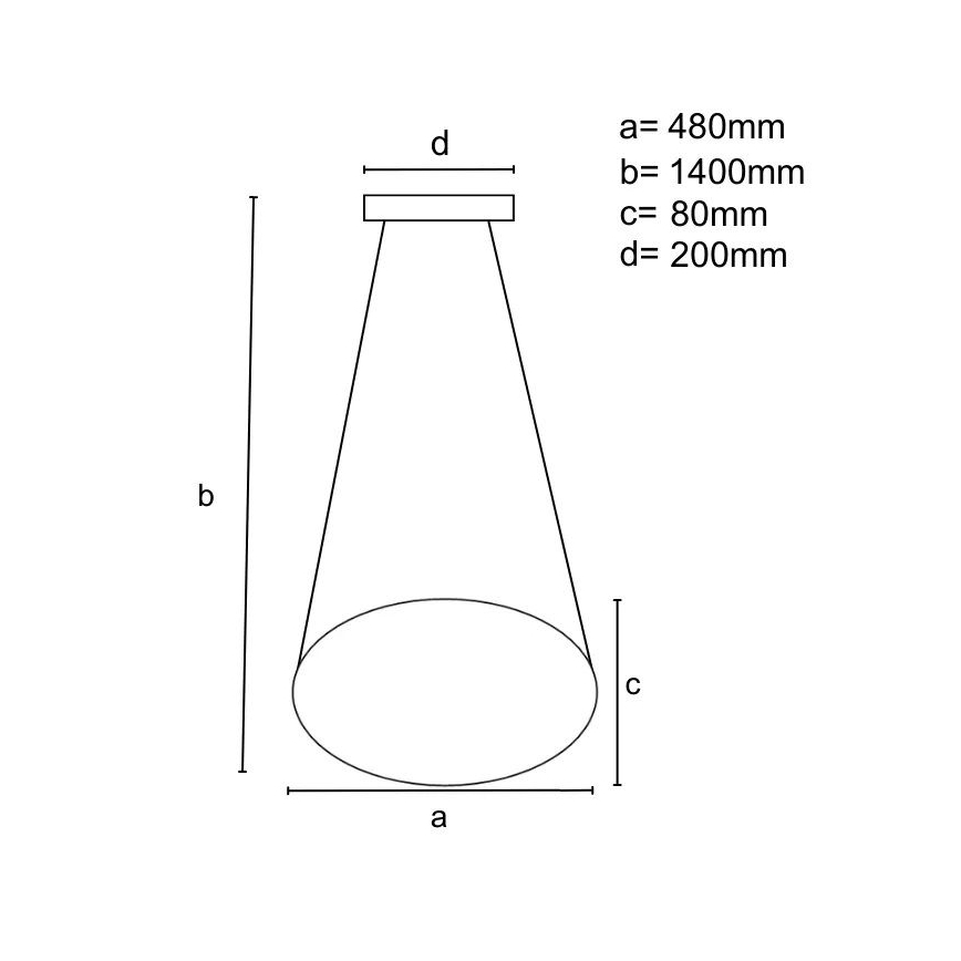 Dimbare LED hanglamp aan een koord LED/65W/230V 3000-6500K goud + afstandsbediening
