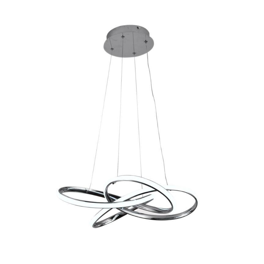 Dimbare LED hanglamp aan een koord LED/65W/230V 3000-6500K diameter 48 cm grijs + afstandsbediening