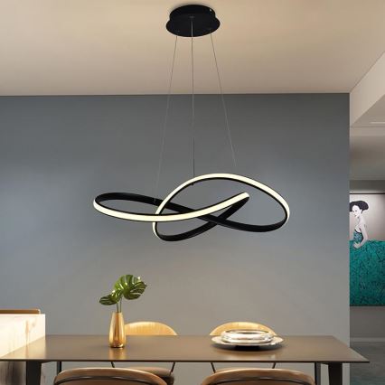 Dimbare LED hanglamp aan een koord LED/70W/230V 3000-6500K diameter 55 cm + afstandsbediening