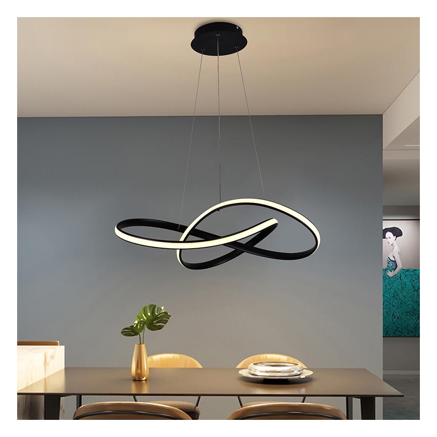 Dimbare LED hanglamp aan een koord LED/70W/230V 3000-6500K diameter 55 cm + afstandsbediening
