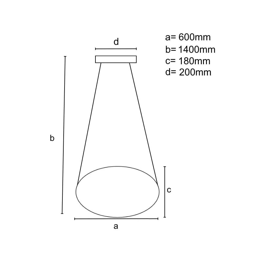 Dimbare LED hanglamp aan een koord LED/70W/230V 3000-6500K + afstandsbediening